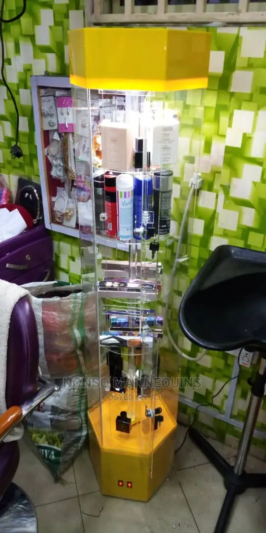 Multi Purpose Jewelries Rotating Showglass Display