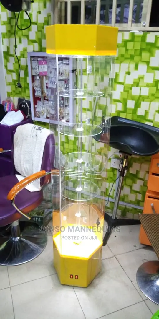 Multi Purpose Jewelries Rotating Showglass Display