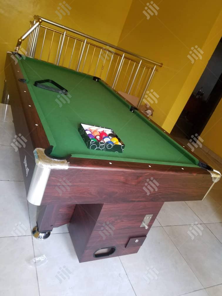 Coin Operated Snooker Poll Table With Complete Accessories