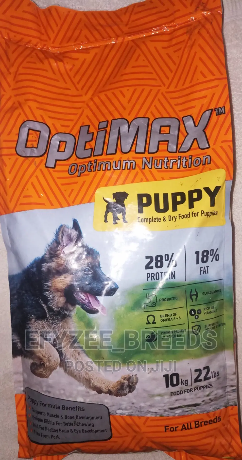 Optimax Puppy Dry Dog Food 10kg Bag