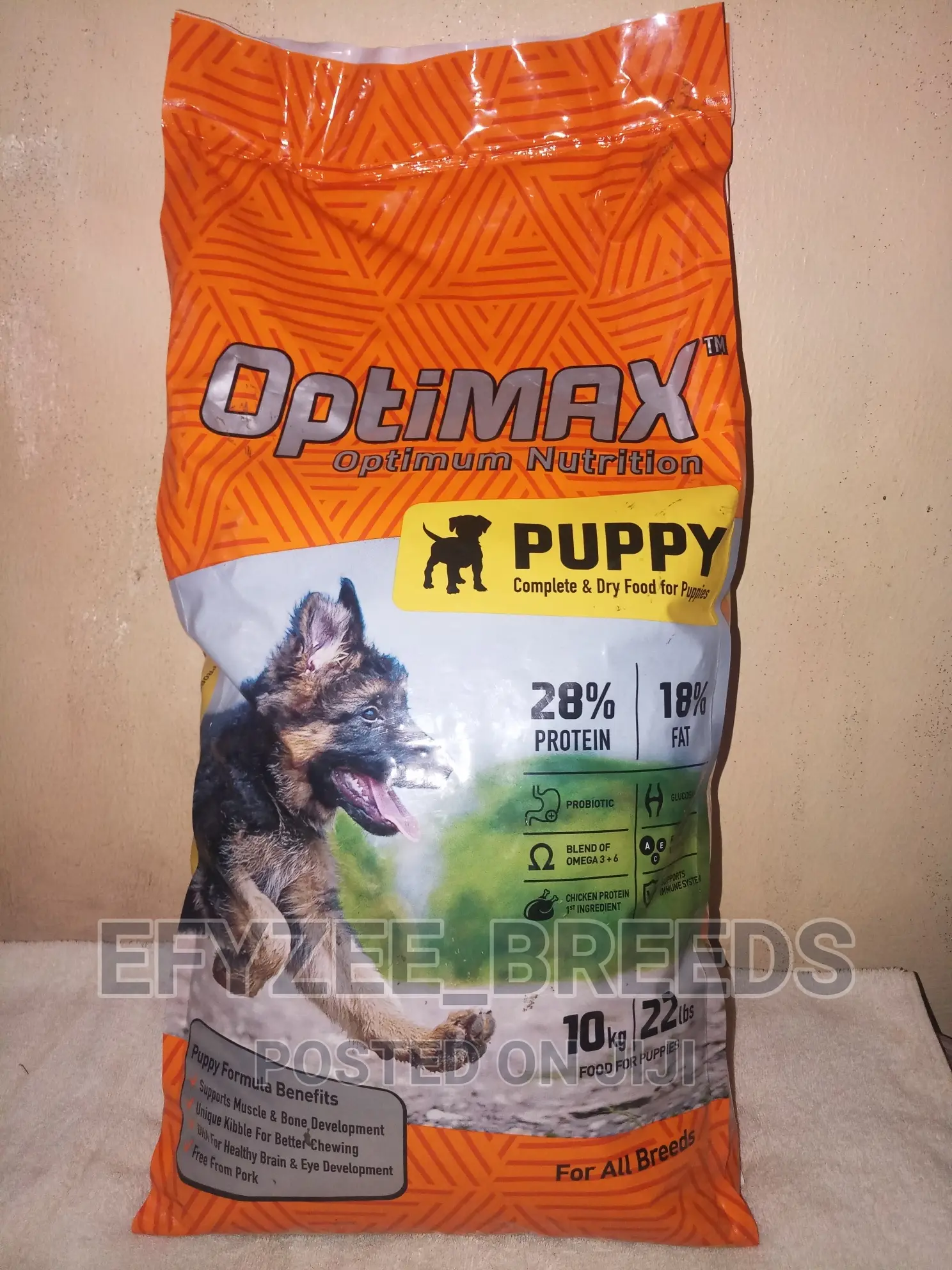 Optimax Puppy Dry Dog Food 10kg Bag