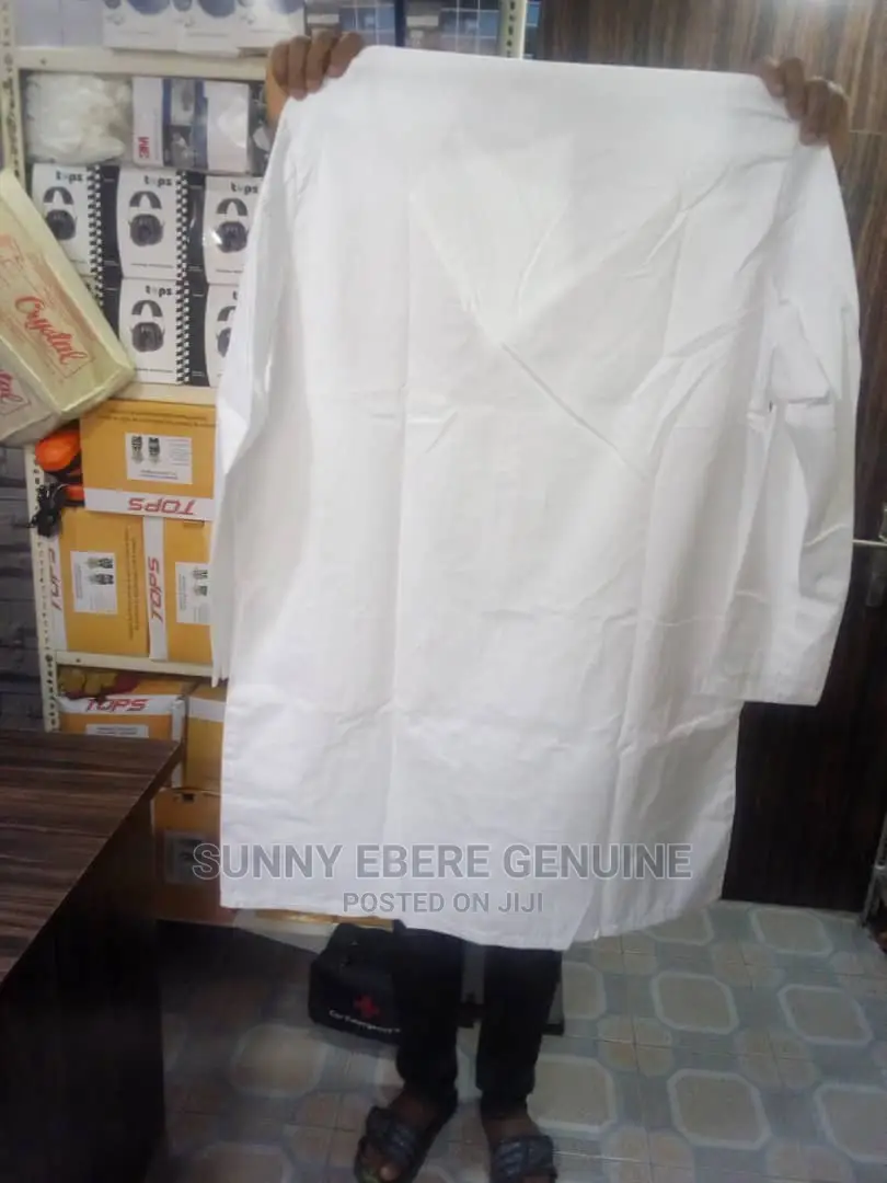 Unisex Classic Length Lab Coat, White,Unisex Classic Length
