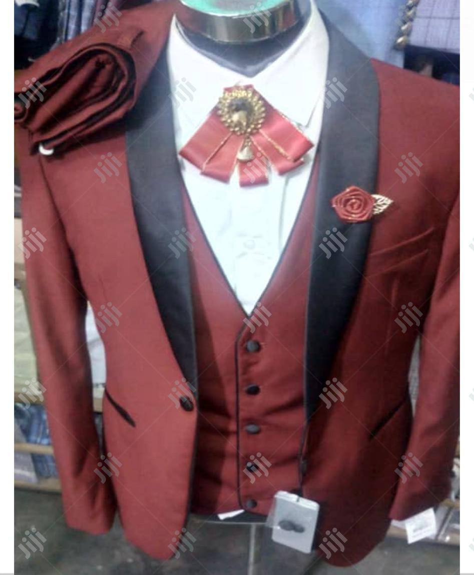 Designers Italian Wedding Suit-Whine Color