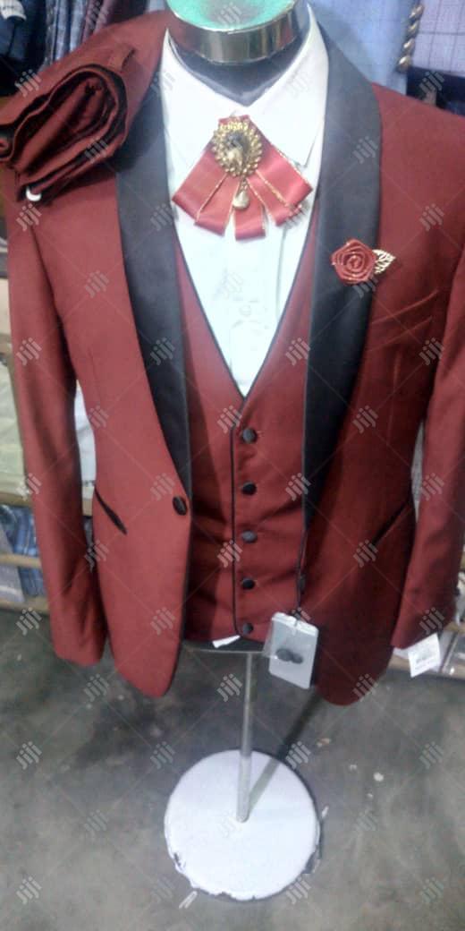 Designers Italian Wedding Suit-Whine Color