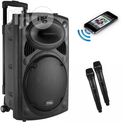 Rechargeable Bluetooth Speaker With Two Wireless Microphone