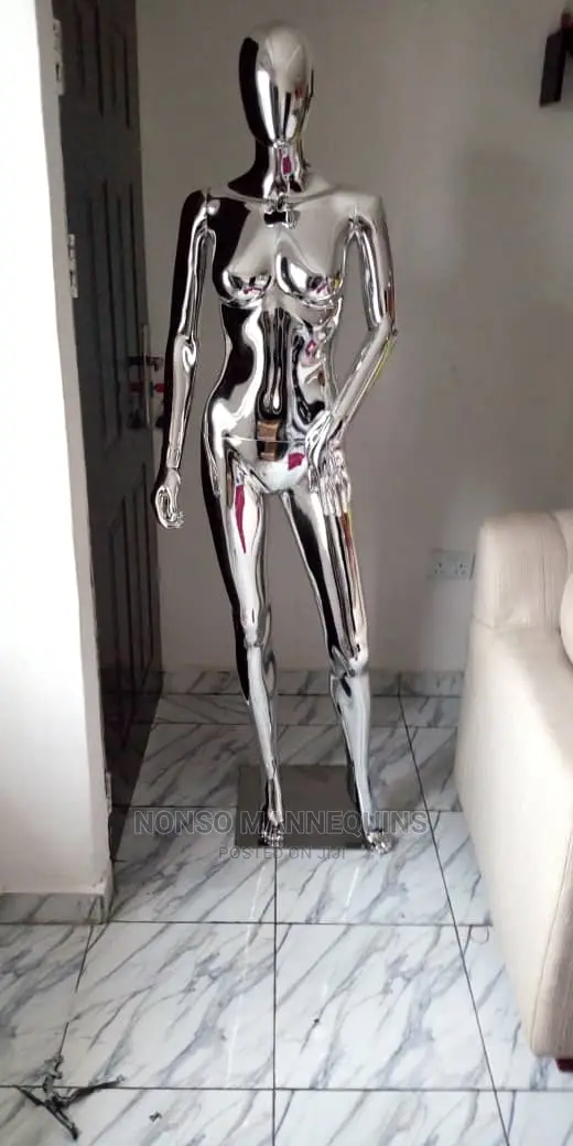 Full Body Display Silver Chrome Female Mannequin Model