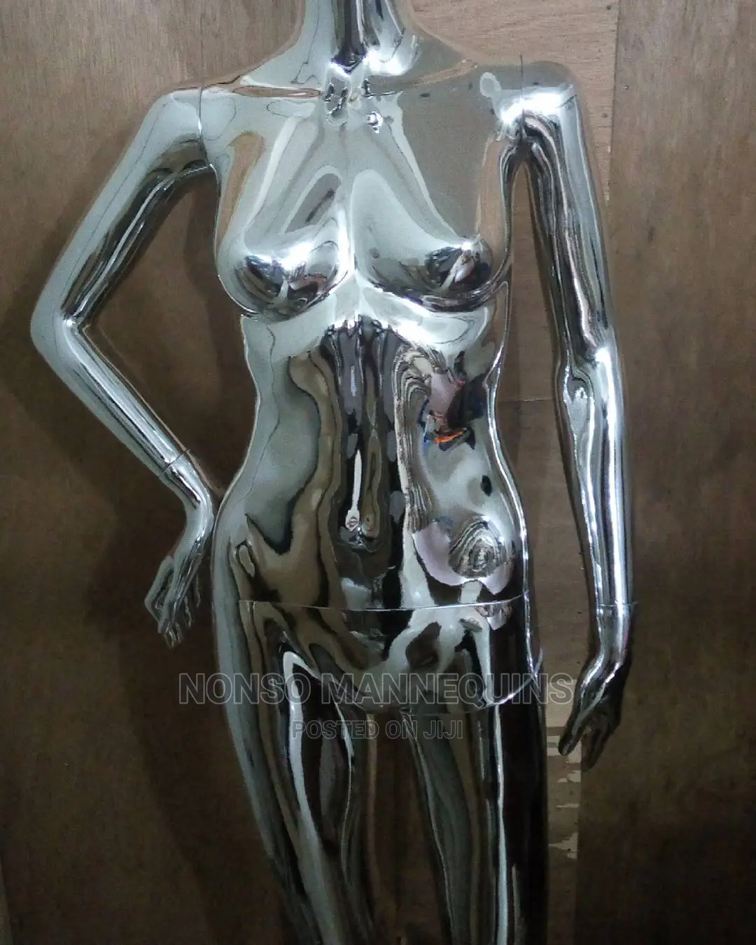 Full Body Display Silver Chrome Female Mannequin Model