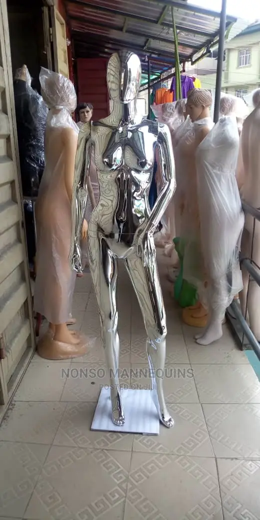 Full Body Display Silver Chrome Female Mannequin Model