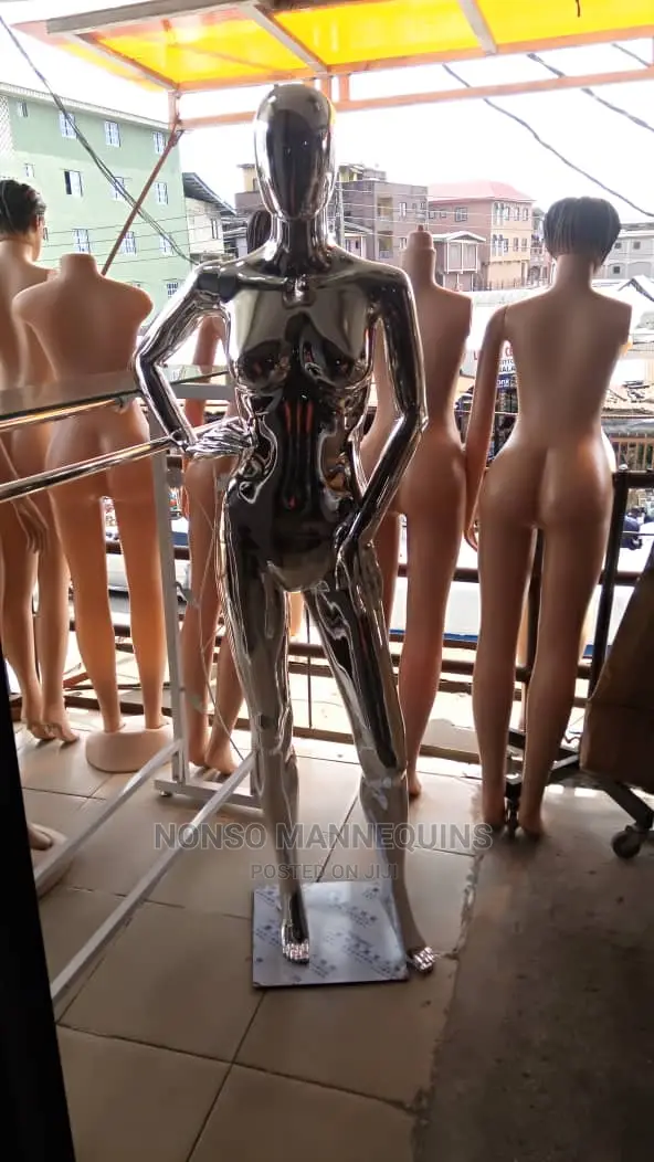 Clothes Silver Chrome Female Mannequins for Fashion