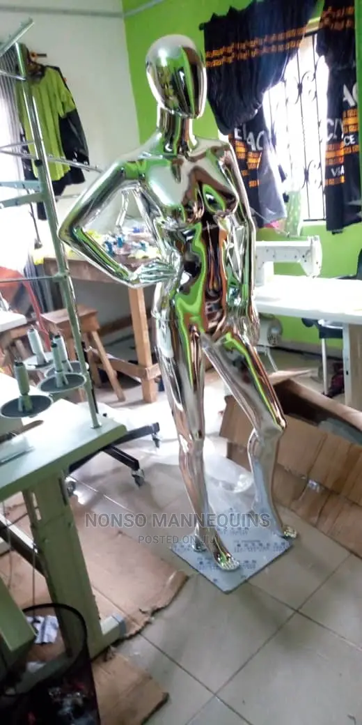 Clothes Silver Chrome Female Mannequins for Fashion