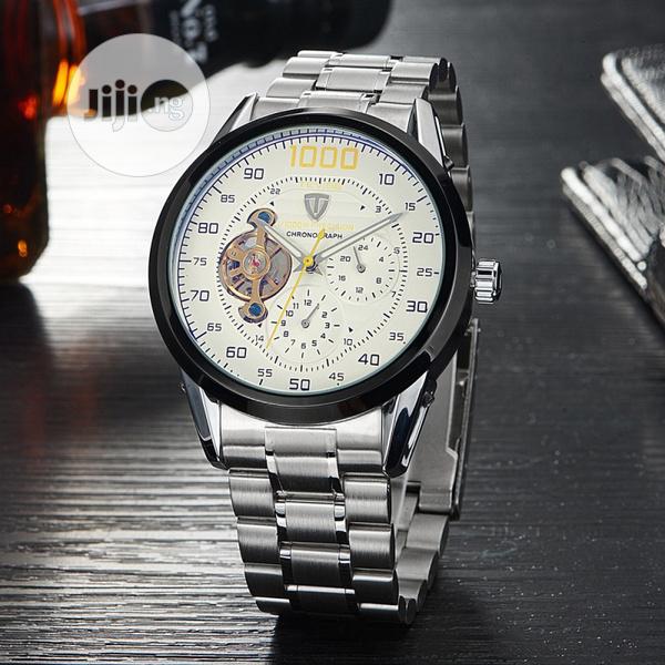 TEVISE Automatic Waterproof Men Watches Tourbillon Mechanical Skeleton