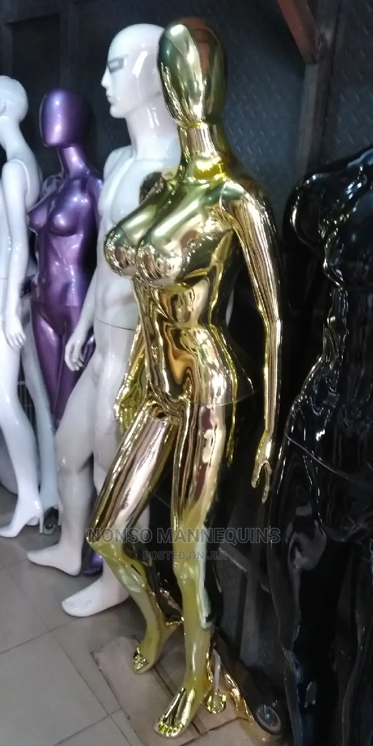 Big Big Boobs Female Gold Chrome Detachable Manequin Display