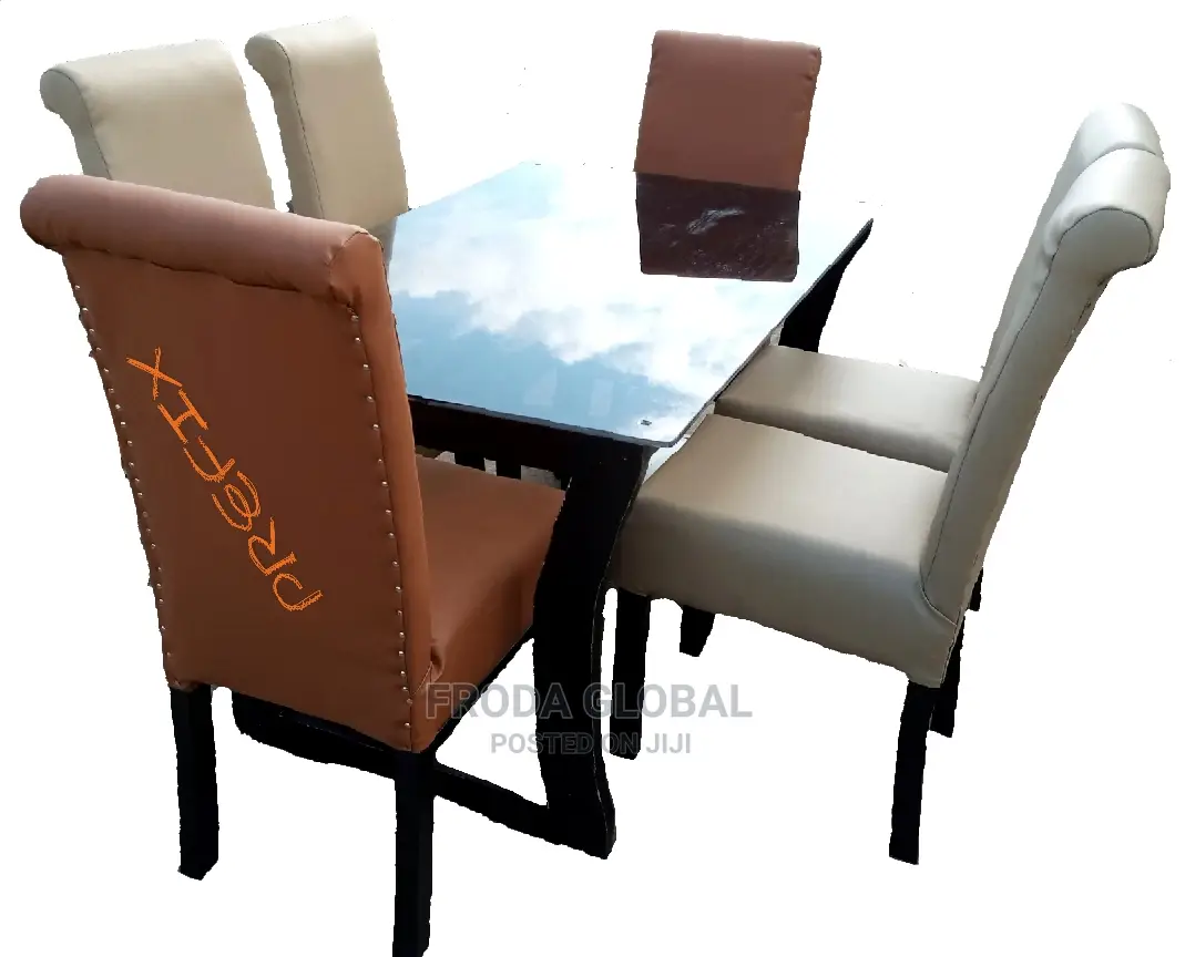 Combo Set of L-Shape Sofa, Single Chair,Table and Dining Set