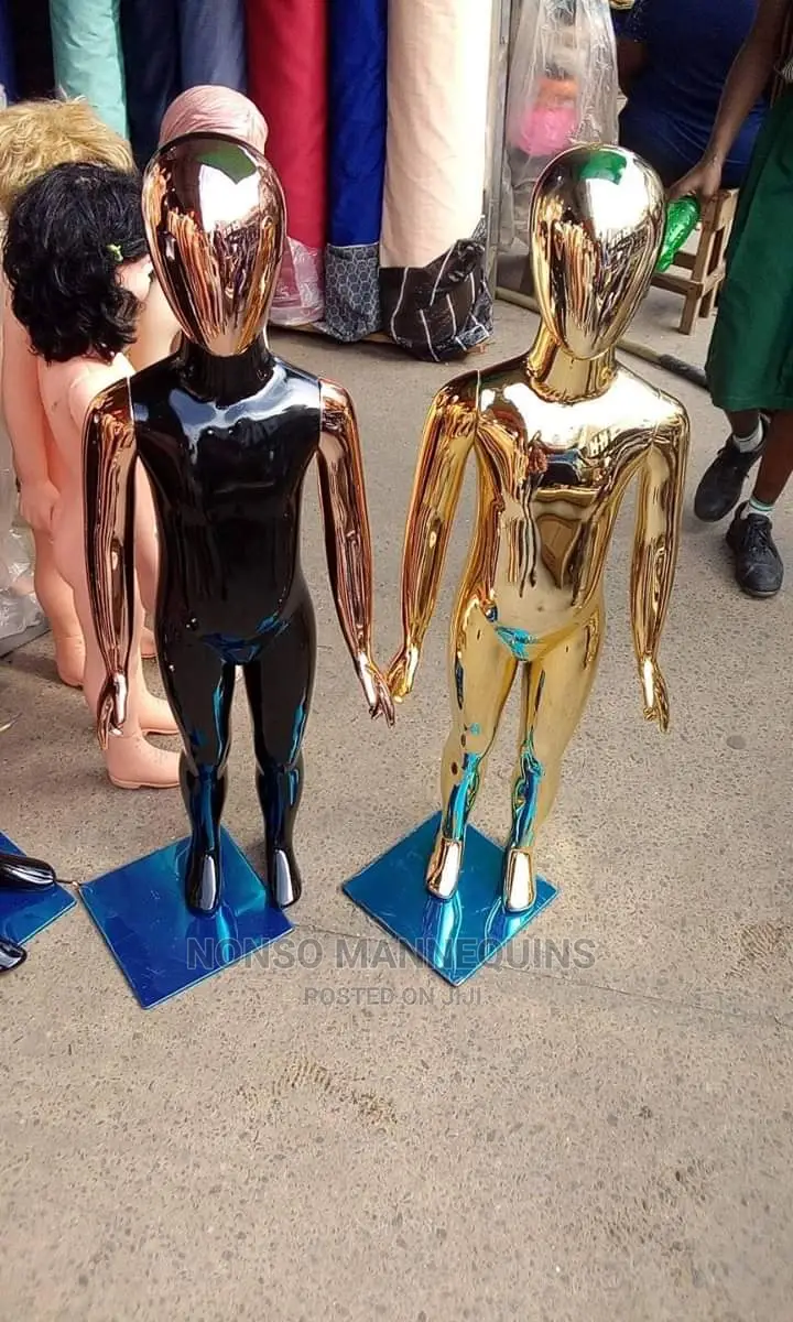 Kid Gold Silver Chrome Children Clothes Display Mannequin