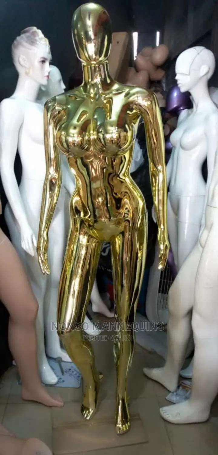 SIZE 12 Gold Chrome Dipslay Fashion Model Mannequinn