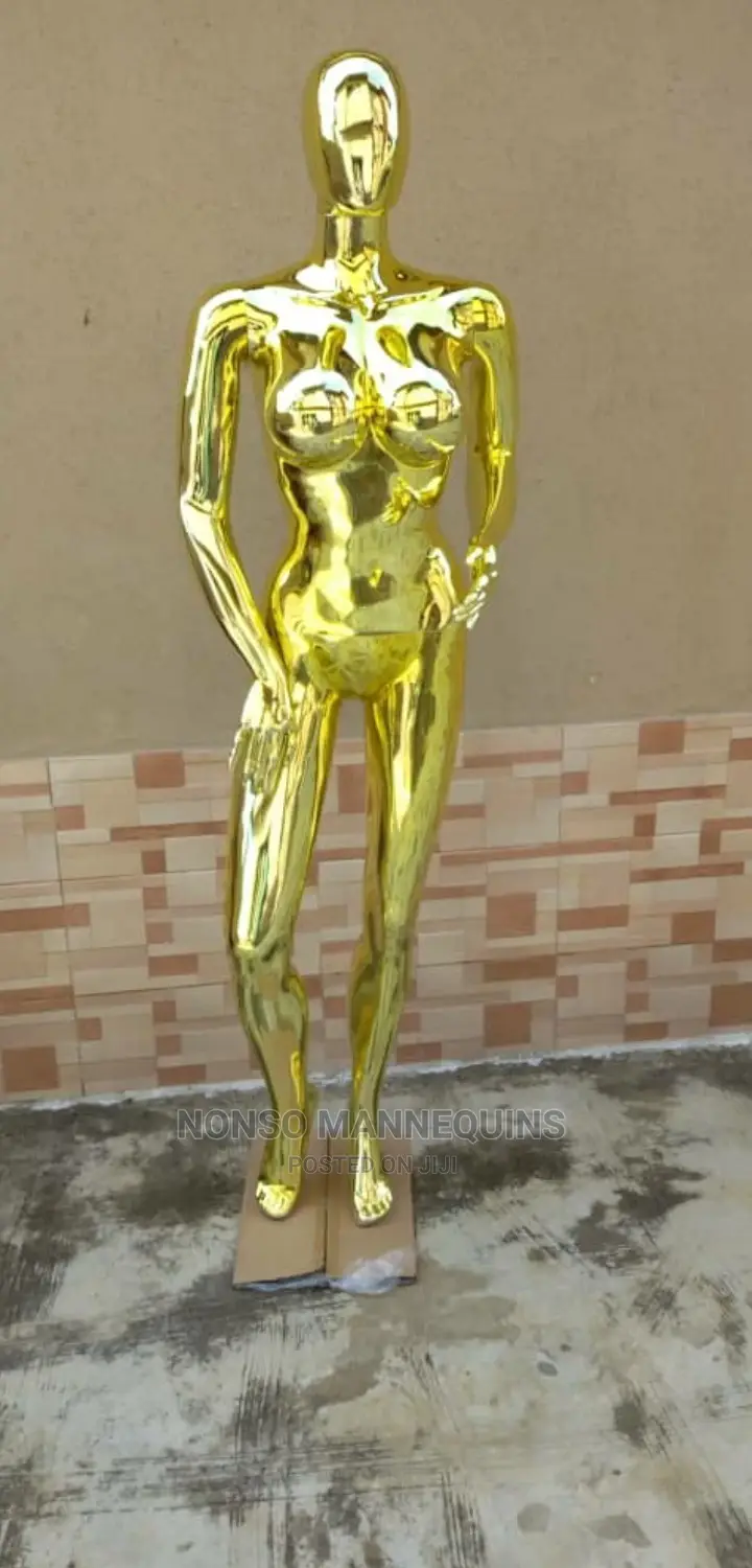 SIZE 12 Gold Chrome Dipslay Fashion Model Mannequinn