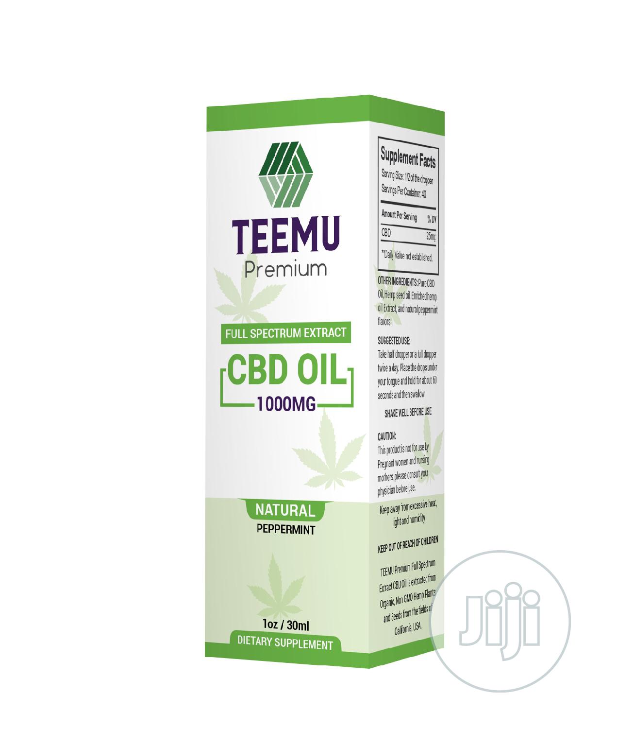 In Stock! - Teemu Premium 1000mg CBD Oil - 30ml. Solid Deal!