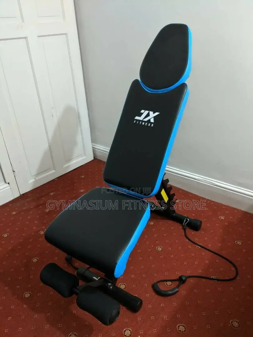 Jx Adjustable Bench With Rope And Dumbbell Rack