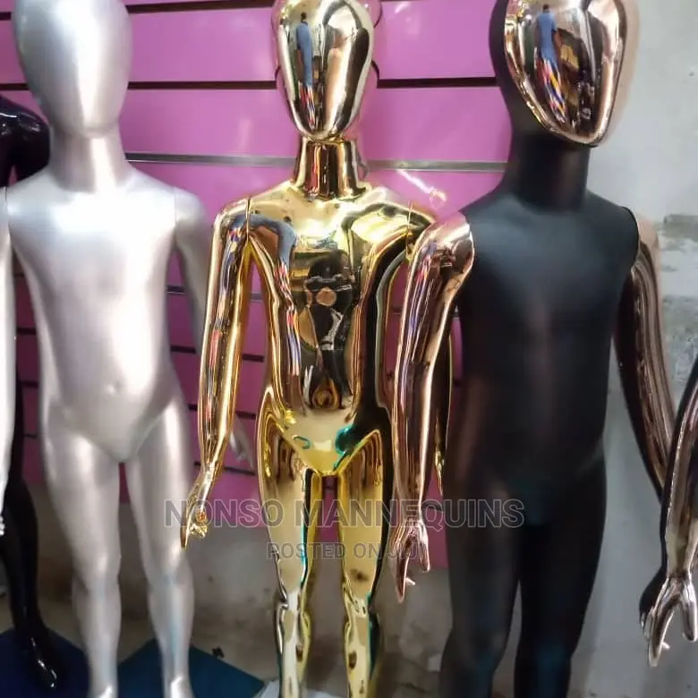 High End Unisex Kid Chrome Mannequins Display