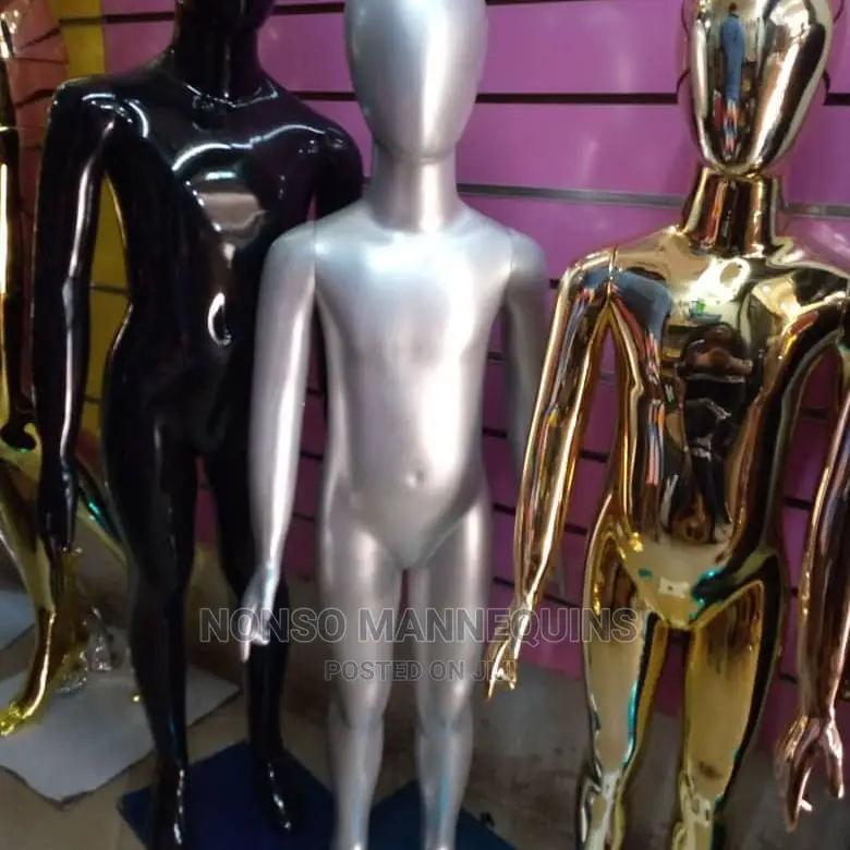 High End Unisex Kid Chrome Mannequins Display