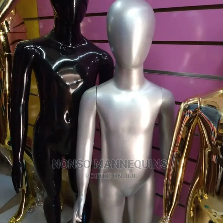 High End Unisex Kid Chrome Mannequins Display