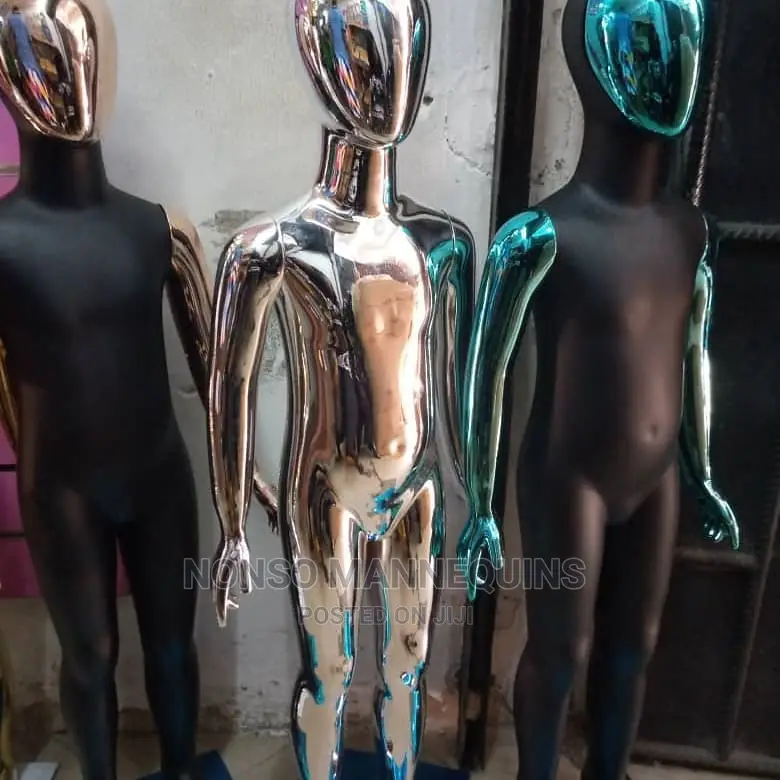 High End Unisex Kid Chrome Mannequins Display