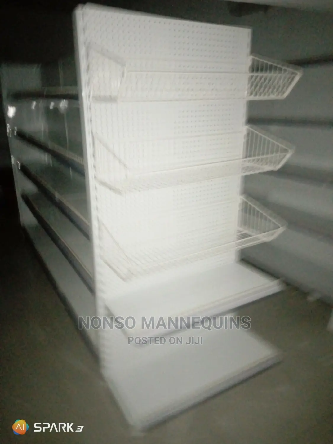 High Quality White Colour Supermarket Display Shelvingg