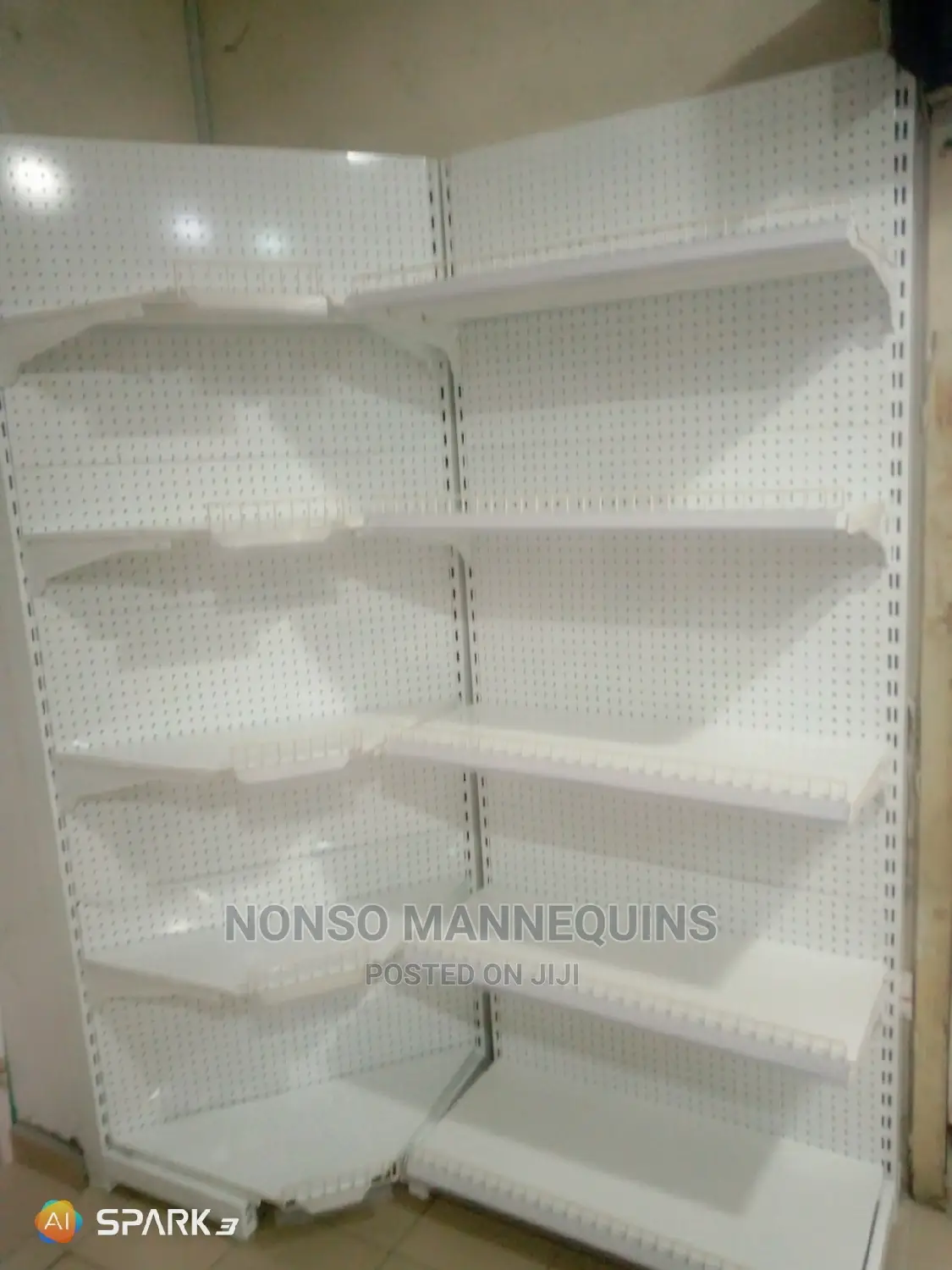 High Quality White Colour Supermarket Display Shelvingg