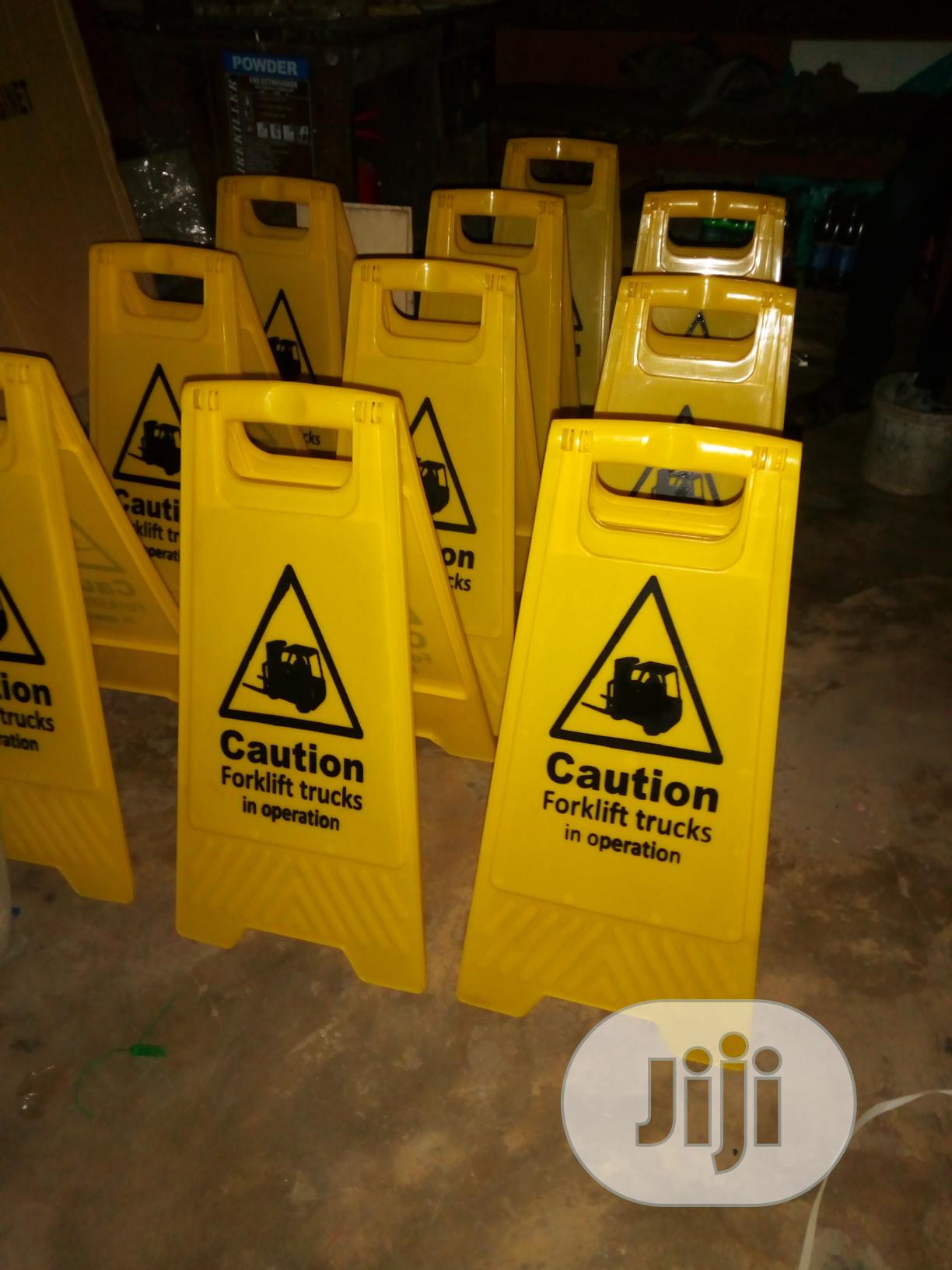 Forklift in Operation Sign.