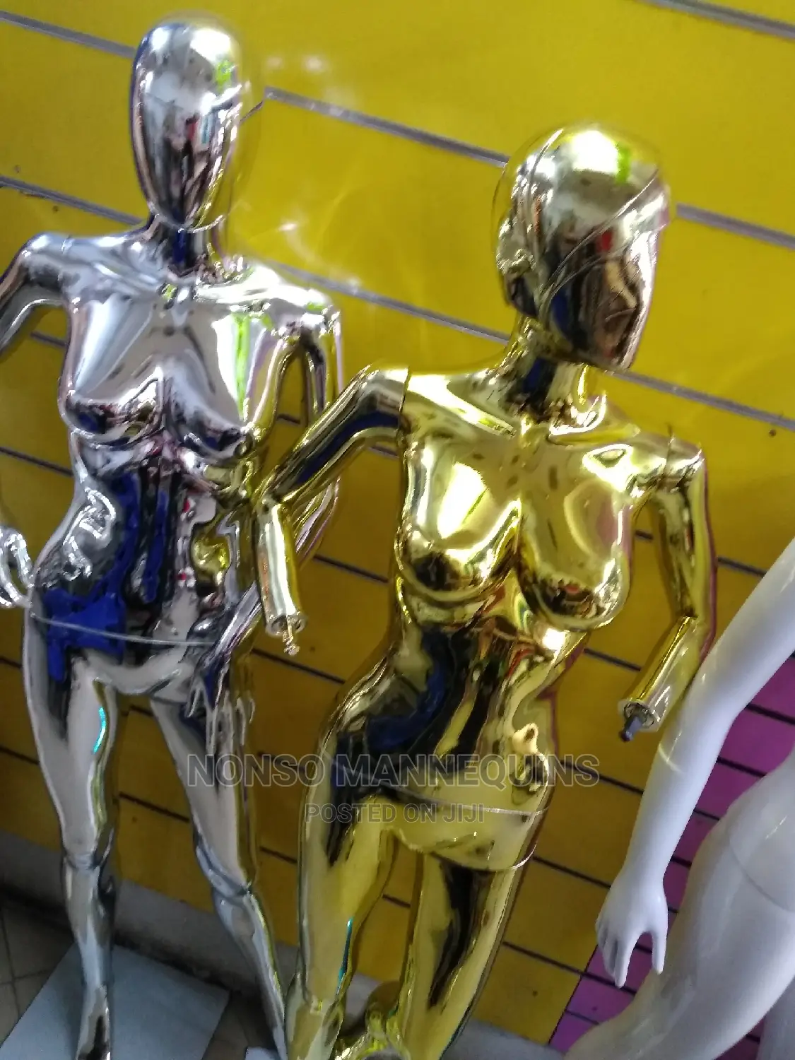 Silver Gold Chrome Mannquin Display For Sale