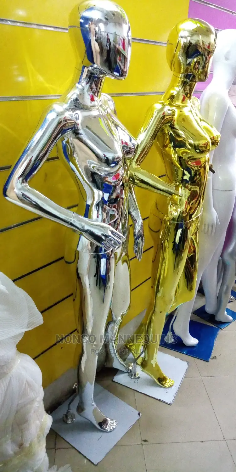 Silver Gold Chrome Mannquin Display For Sale