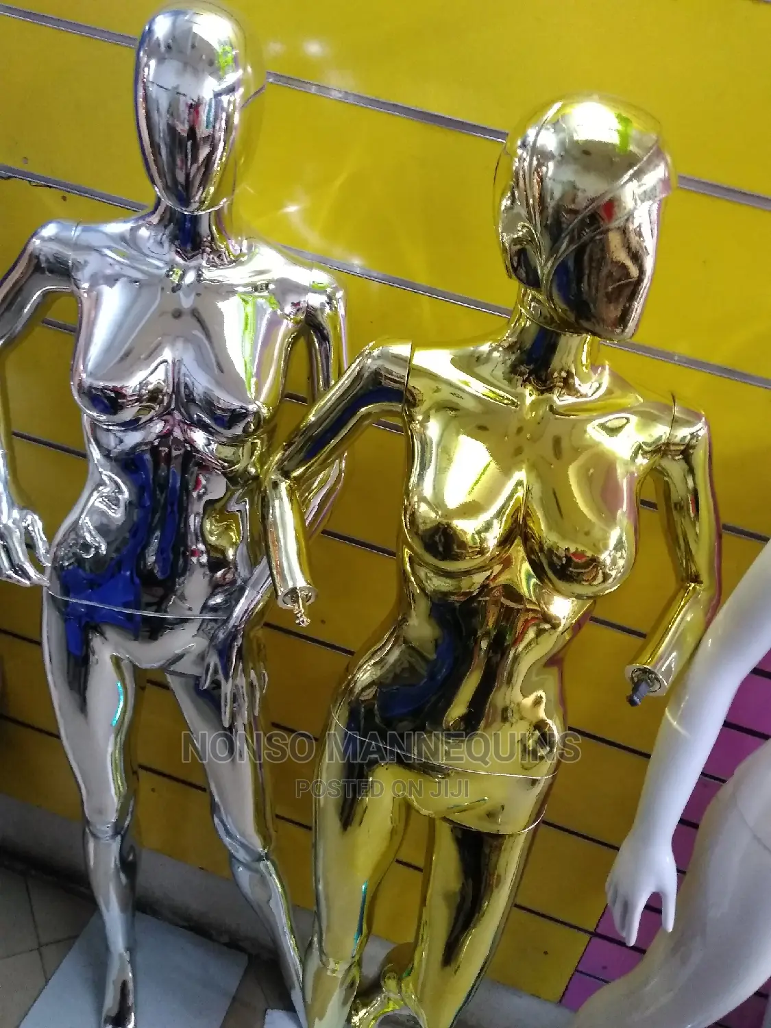 Silver Gold Chrome Mannquin Display For Sale