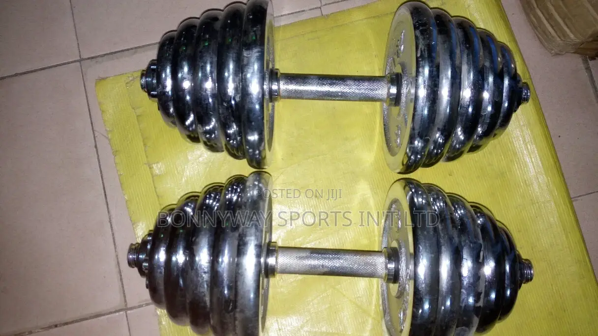 40kg Iron Chrome Dumbells