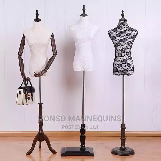 Fabric Half Body Gown Dressform Mannequin