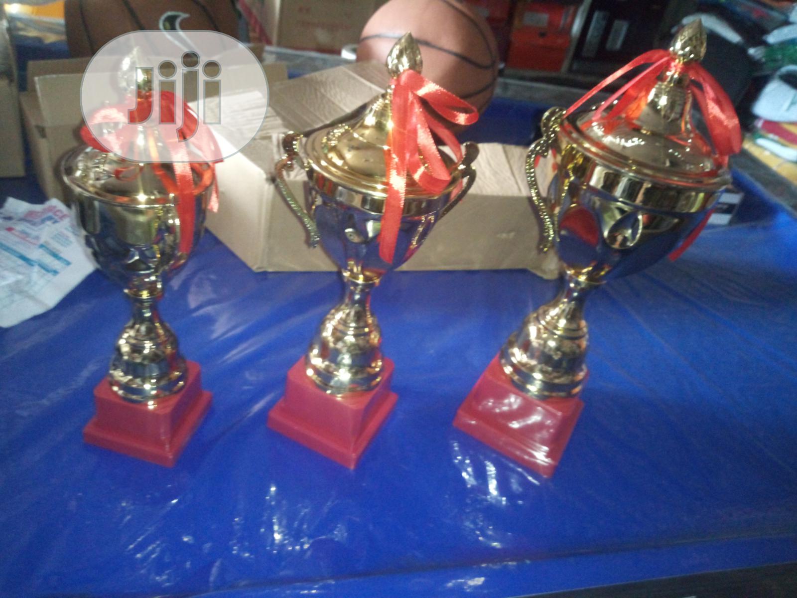 Set of Small Gold Trophy by 3