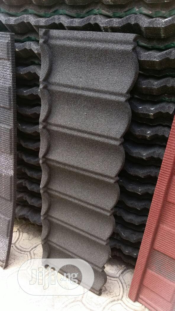 Black Bond Stone Coated Roofing Sheet.