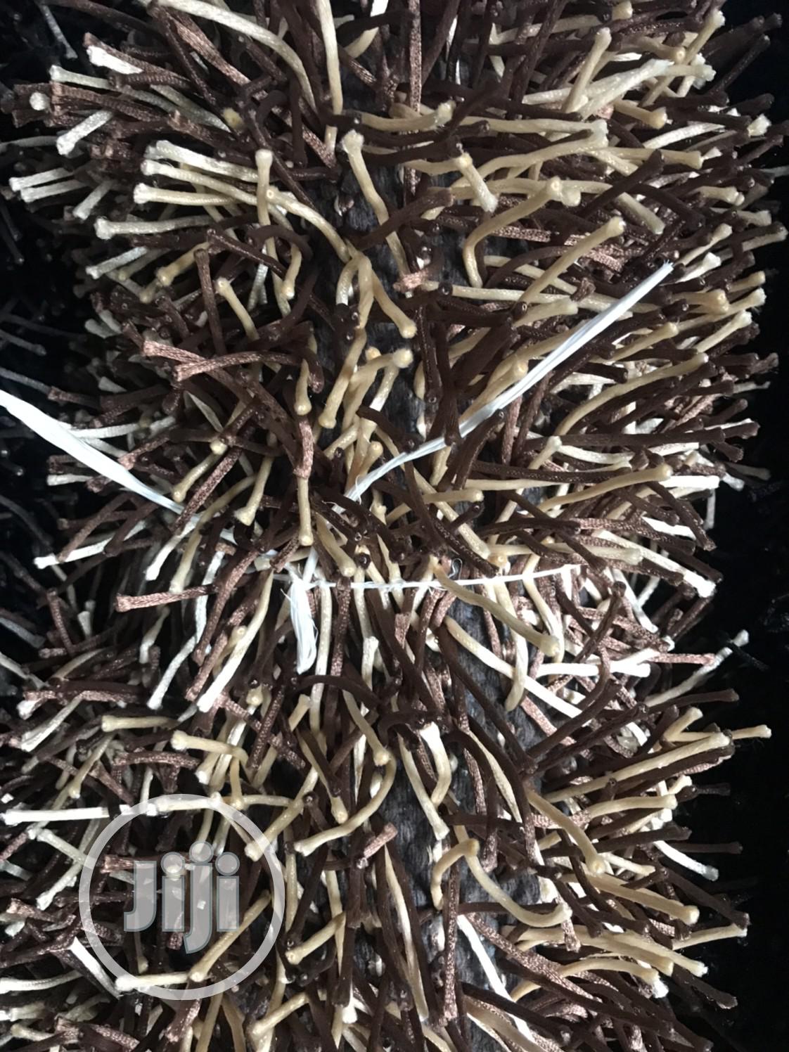 Chocolate Brown Mixed With Gold Poly Shaggy Center Rugs (4/6)