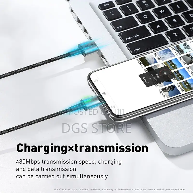 Baseus Zinc Magnetic Cable Kit Ip +Type C +Micro