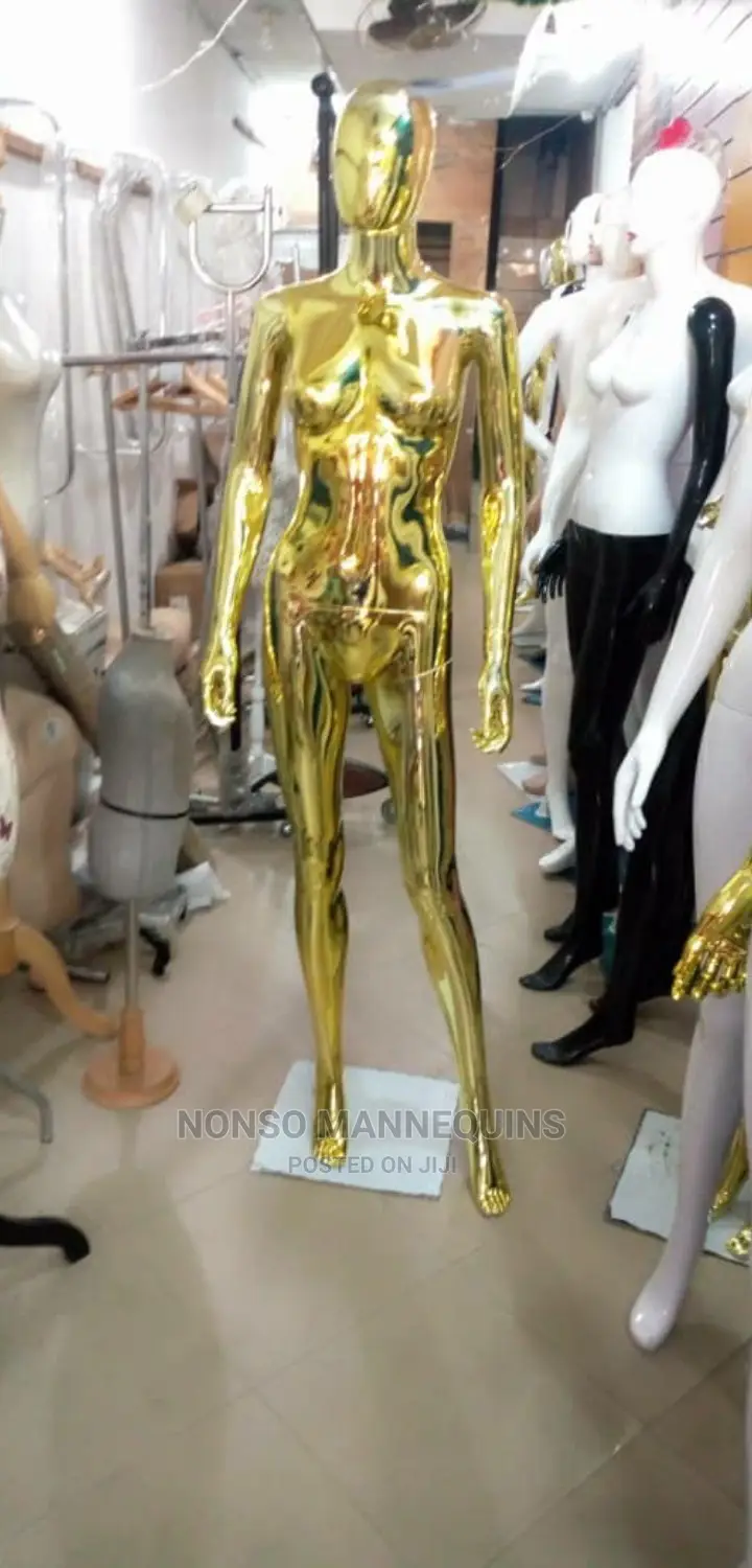 Female Gold Chrome Mannequin 2
