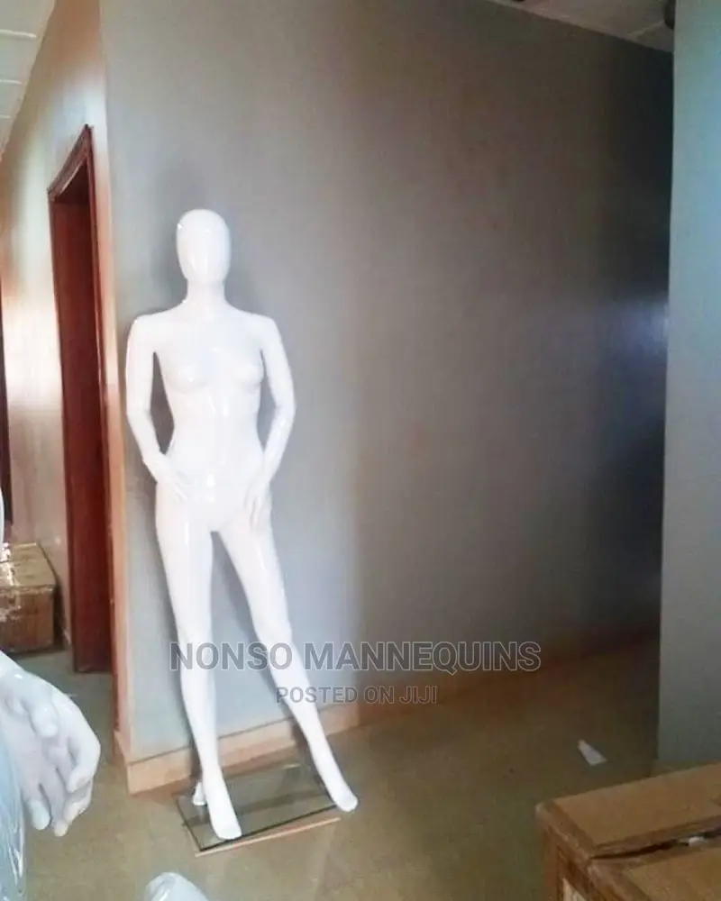 White Glossy Eggface/Abstract Face Display Model Mannequin