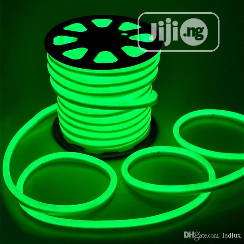 Green LED Neon Tube Light For Bedroom / Garden Decoration 120V Input