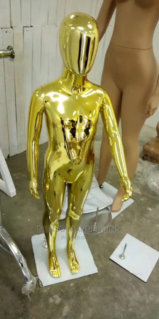 Gold Silver Unisex Children Clothes Display Mannequin