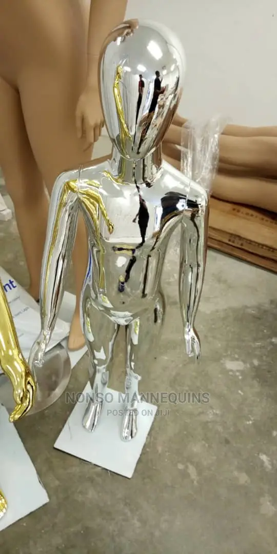 Gold Silver Unisex Children Clothes Display Mannequin