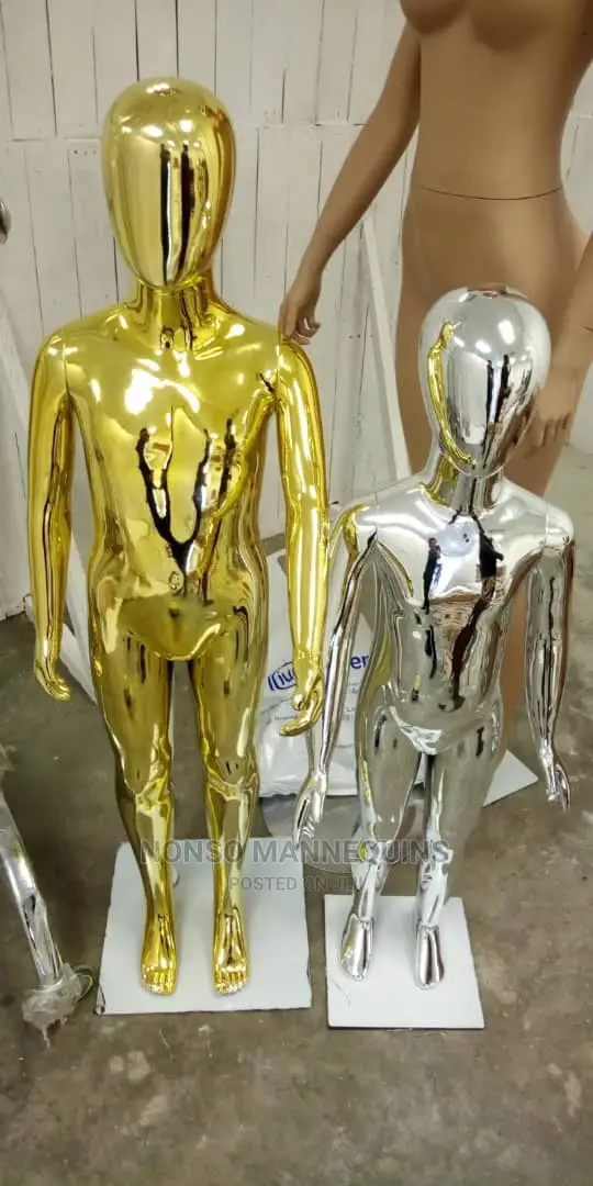 Gold Silver Unisex Children Clothes Display Mannequin