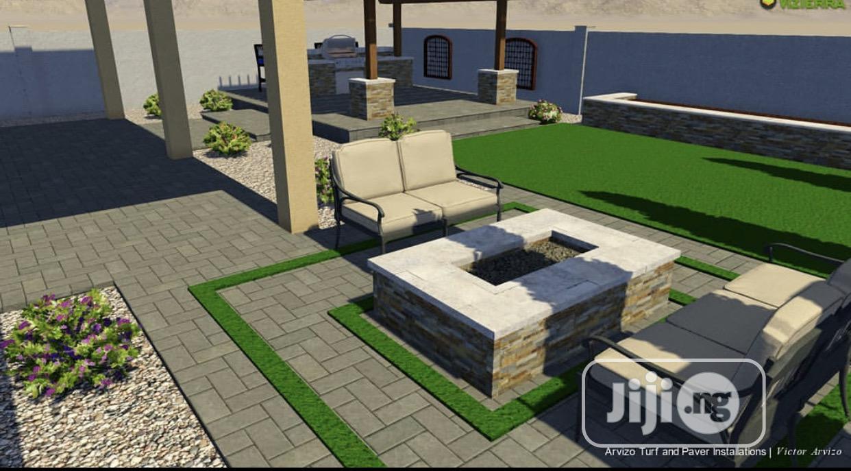 We Design Your Dirty Space With Green Grass Rugs