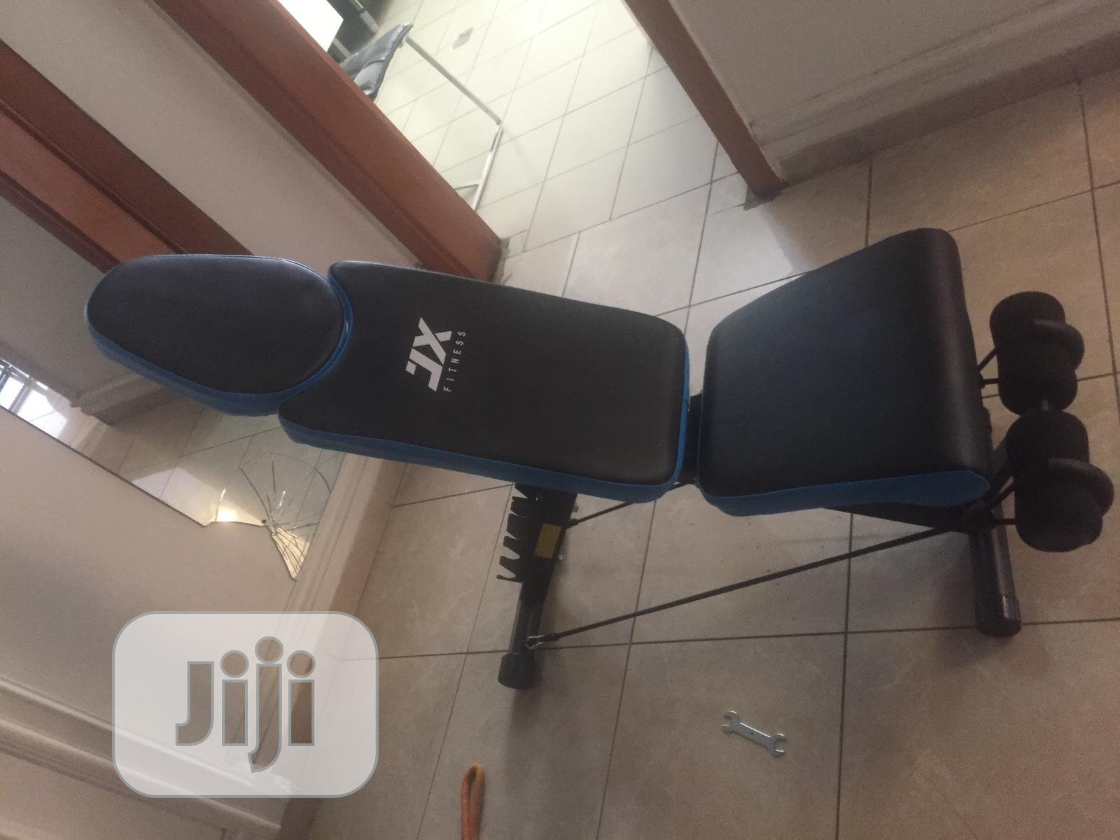 Brand New Jx Fitness Adjustable Sit-Up Bench With Dumbell.