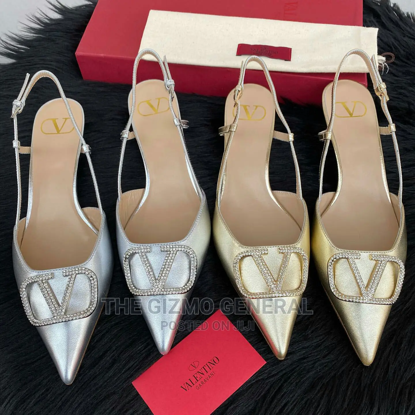 Valentino Garavani Vlogo Calfskin Slingback Pump 40 Mm