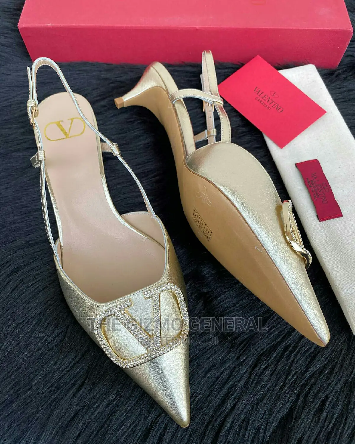 Valentino Garavani Vlogo Calfskin Slingback Pump 40 Mm