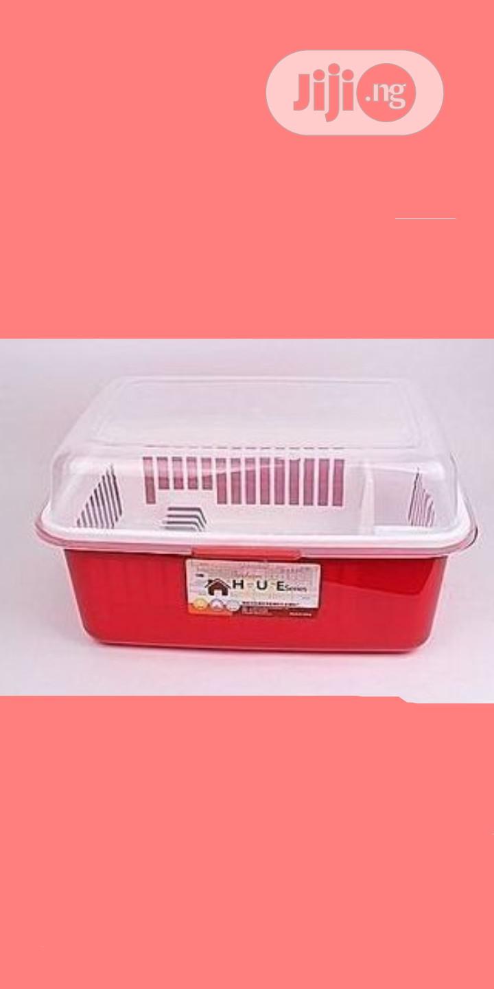 Plastic Plate Rack With Cover
