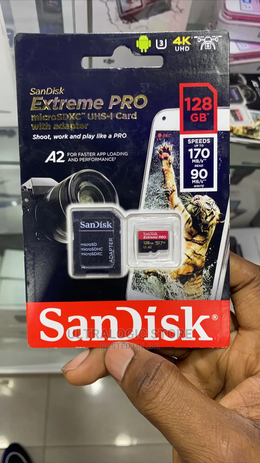 New Sandisk Extreme Pro 128GB Microsd Memory Card